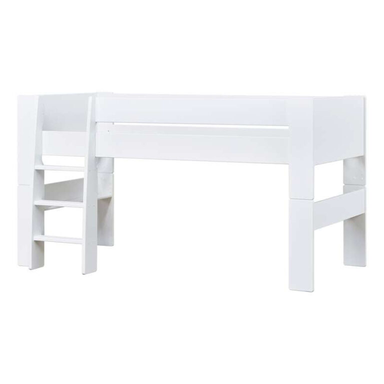 Hoppekids PURE - Halvhøj Seng - 90x200 cm - Hvid