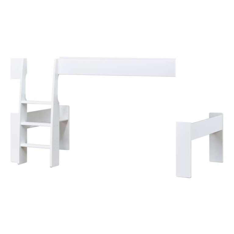 Hoppekids PURE - Halvhøj Seng Modul - 90x200 cm - Hvid