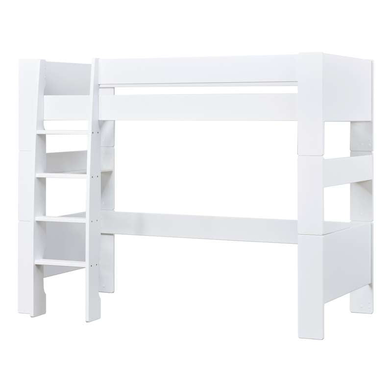 Hoppekids PURE - Højseng - 90x200 cm - Hvid