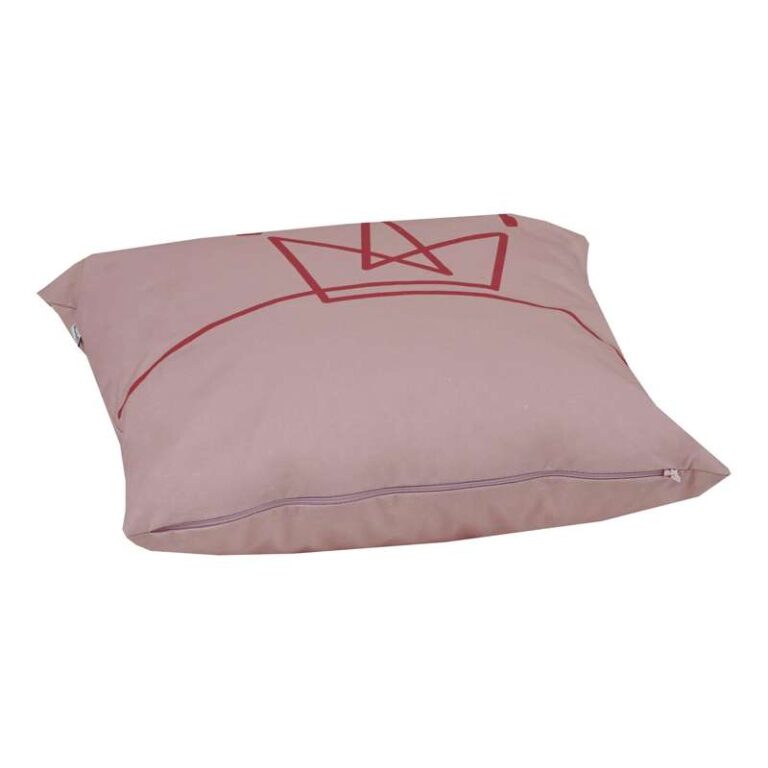 Hoppekids Pude m. Stor Krone - PRINCESS - Pale Rose