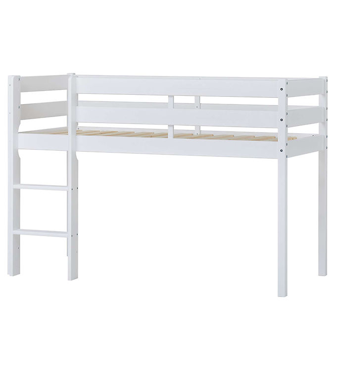 Hoppekids Seng - Halvhøj - ECO Comfort - 166x76x114 cm - Hvid