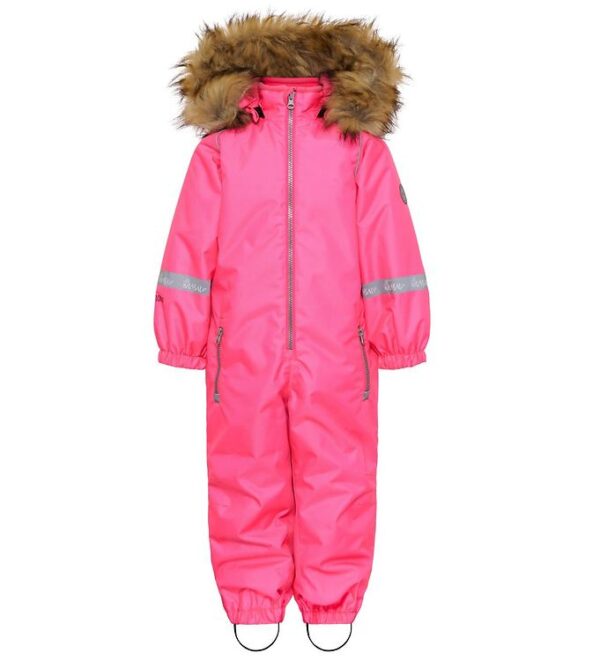 Hulabalu Flyverdragt - Happy Snowsuit - Pink Glo - 2 år (92) - Hulabalu Flyverdragt