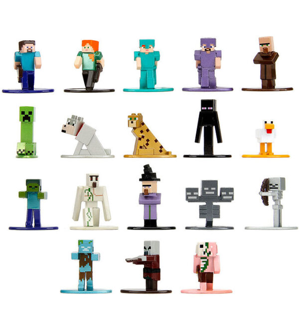 Jada Figurer - 18 stk. - Minecraft Multi-Pack Nanofigs