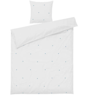 Juna Sengetøj - Daisy - Voksen - White/Light Blue