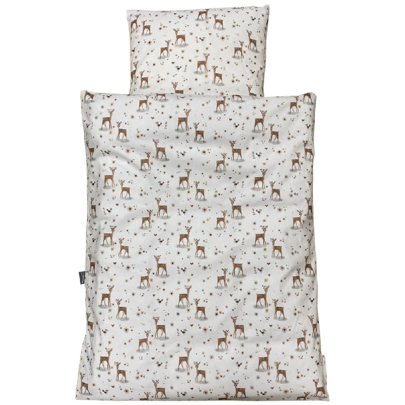 Junior Sengelinned - Dess. 1253 Koral Farvet Bambi og Blomster