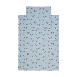 Junior Sengetøj 100x140, Dino Blue Fog