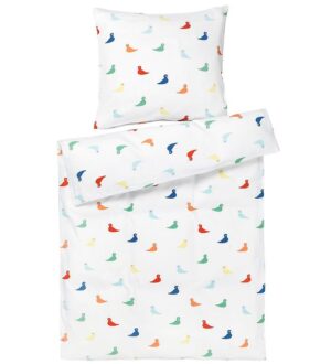 Kay Bojesen Sengetøj - Junior - Hvid/Multifarvet m. Sangfugle