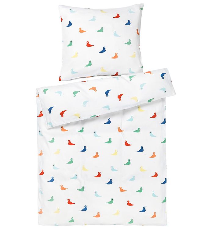 Kay Bojesen Sengetøj - Junior - Hvid/Multifarvet m. Sangfugle