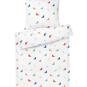 Kay Bojesen Sengetøj - Junior - Hvid/Multifarvet m. Sangfugle