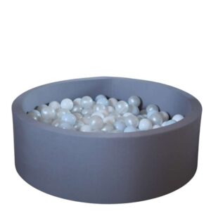 Kid'oh Boldbassin - Grå - m. 300 Bolde - White/Pearl/Blue Pearl