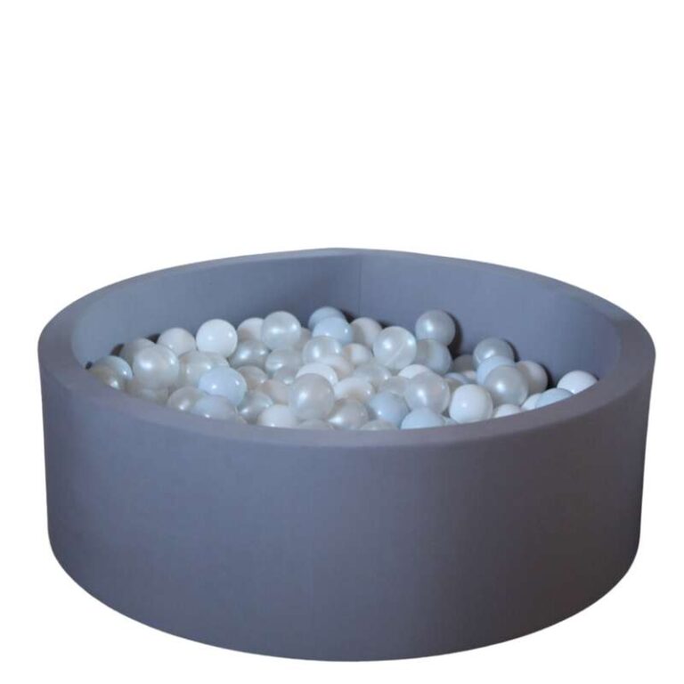 Kid'oh Boldbassin - Grå - m. 300 Bolde - White/Pearl/Blue Pearl