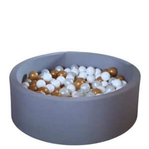 Kid'oh Boldbassin - Grå - m. 300 Bolde - White/Pearl/Golden