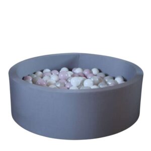 Kid'oh Boldbassin - Grå - m. 300 Bolde - White/Pearl/Pink Pearl