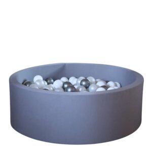 Kid'oh Boldbassin - Grå - m. 300 Bolde - White/Pearl/Silver