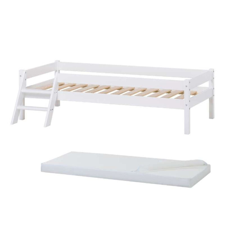 Kid'oh Juniorseng m. Sweet Dream Madras - 70x160 cm - Hvid