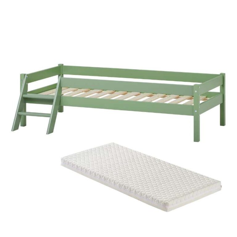 Kid'oh Juniorseng m. Sweet Dream Madras - Svanemærket - 70x160 cm - Grøn