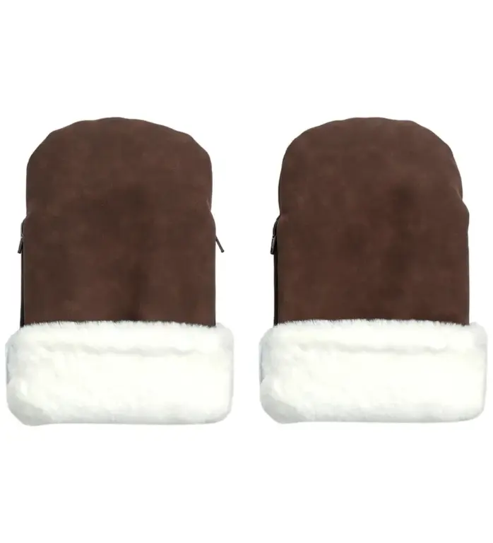KongWalther Østerbro Handsken - Chocolate Brown Faux Suede