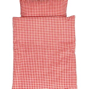 Krea Dukkesengetøj m. Madras - Rød/Hvid