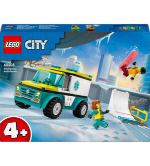 LEGOÂ® City - Ambulance Og Snowboarder - 60403 - 79 Dele