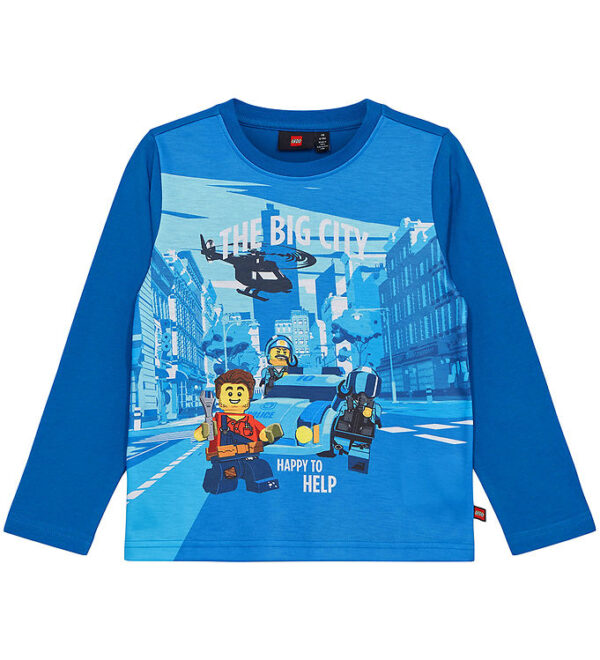 LEGOÂ® City Bluse - LWTano - Blå m. Print