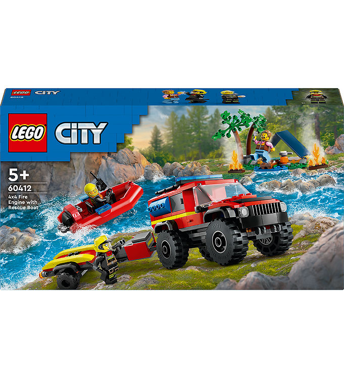 LEGO® City - Firhjulstrukket Brandbil Med Re... 60412 - 301 Dele