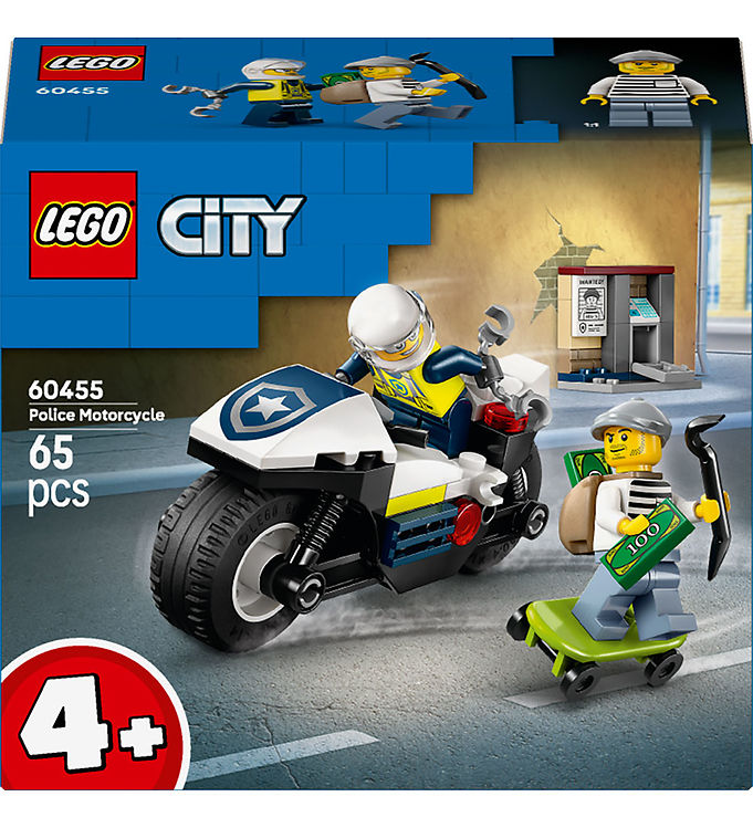 LEGO® City - Politimotorcykel på forbryderjagt 60455 - 65 Dele