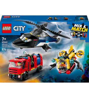 LEGOÂ® City - Remix - Helikopter, Brandbil Og... 60462 - 874 Dele