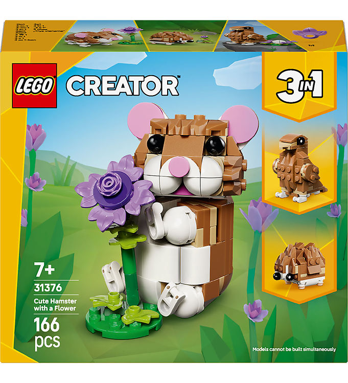 LEGOÂ® Creator - Sød Hamster Med Blomst 31376 - 3-i-1 - 166 Dele