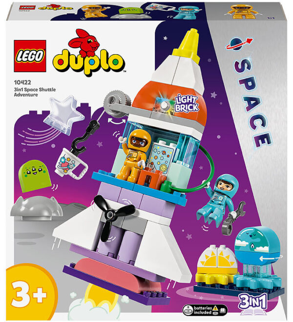 LEGOÂ® DUPLO - 3-i-1-Eventyr Med Rumfærge 10422 - 58 Dele