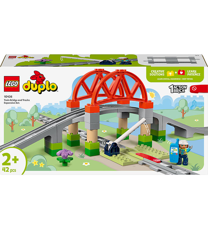 LEGO® DUPLO - Togbro og Spor Udvidelsessæt 10426 - 42 Dele