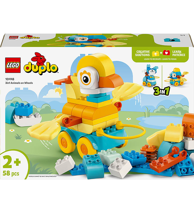 LEGO® DUPLO® - 3-i-1-dyr på hjul 10448 - 58 Dele