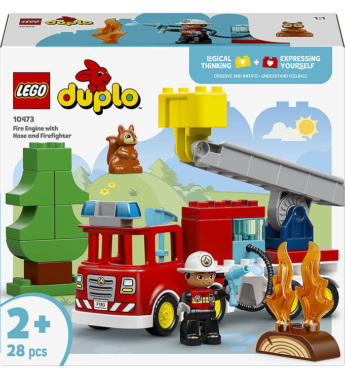LEGO® Duplo - Brandbil Med Slange Og Brandmand 10473 - 28 Dele