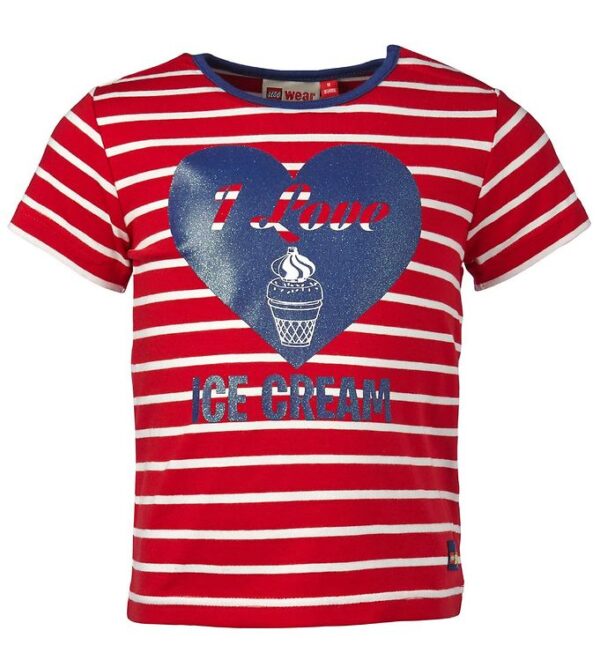 LEGOÂ® Duplo T-shirt - Rød/Hvidstribet m. Hjerte