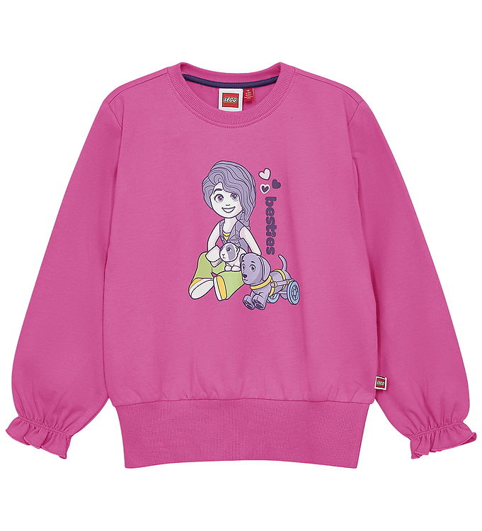 LEGOÂ® Friends Sweatshirt - LWSia 600 - Pink m. Autumn