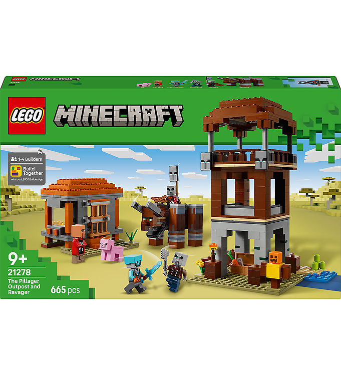 LEGOÂ® Minecraft - Røverforposten Og Ravager 21278 - 665 Dele