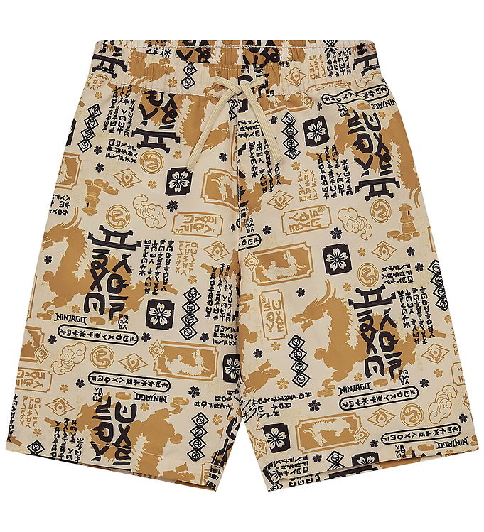 LEGO® Ninjago Badeshorts - LwAiko - Mørk Off-white m. Print