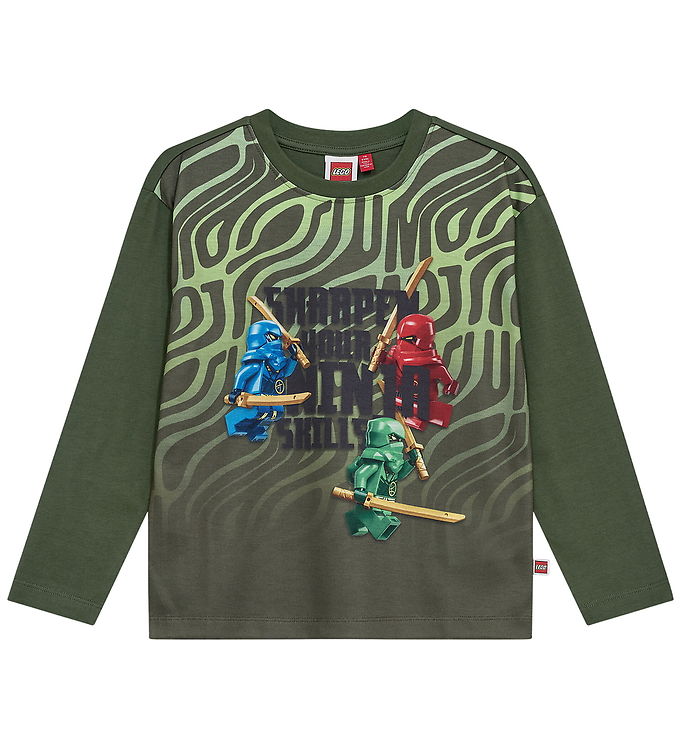 LEGO® Ninjago Bluse - LWTaj 713 - Armygrøn m. Print