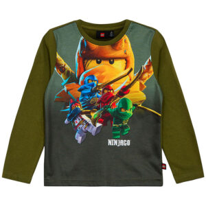 LEGOÂ® Ninjago Bluse - LWTano 619 - Dark Khaki m. Print