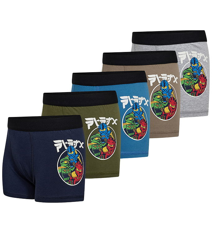 LEGO® Ninjago Boxershorts - 5-pak - LWAiko 603 - Navy/Armygrøn/B