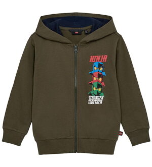 LEGOÂ® Ninjago Cardigan - LWSaku 700 - Armygrøn
