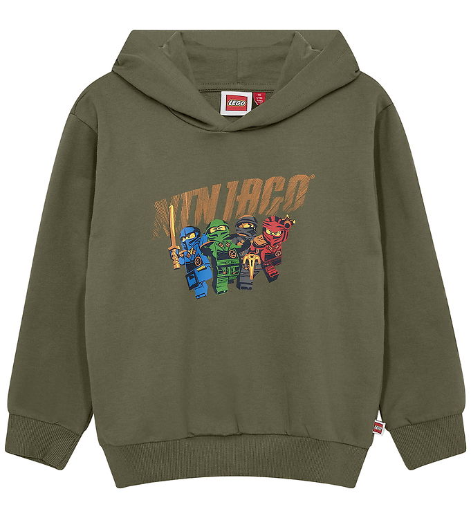 LEGOÂ® Ninjago Hættetrøje - LwSian 103 - Armygrøn m. Print