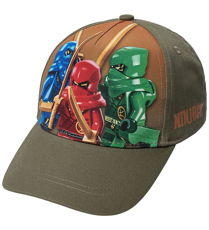 LEGO® Ninjago Kasket - LwAiko 105 - Armygrøn m. Print