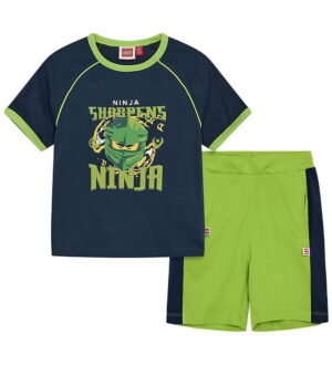 LEGOÂ® Ninjago Shortssæt - T-shirt/Shorts - Navy/Grøn