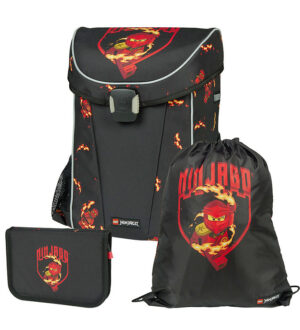 LEGOÂ® Ninjago Skoletaskesæt - Easy Light - Kai - Sort