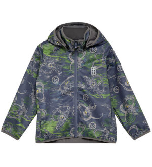 LEGOÂ® Ninjago Softshelljakke - LWSaku 200 - Dark Blue m. Print