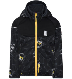 LEGOÂ® Ninjago Softshelljakke - LWStorm 602 - Sort m. Print