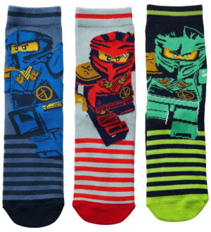 LEGOÂ® Ninjago Strømper - 3-pak - Blå/Rød/Grøn