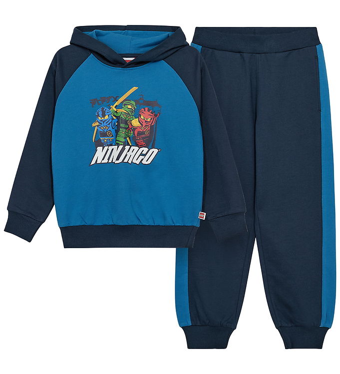 LEGO® Ninjago Sweatsæt - LWSian 605 - Blå/Navy m. Print