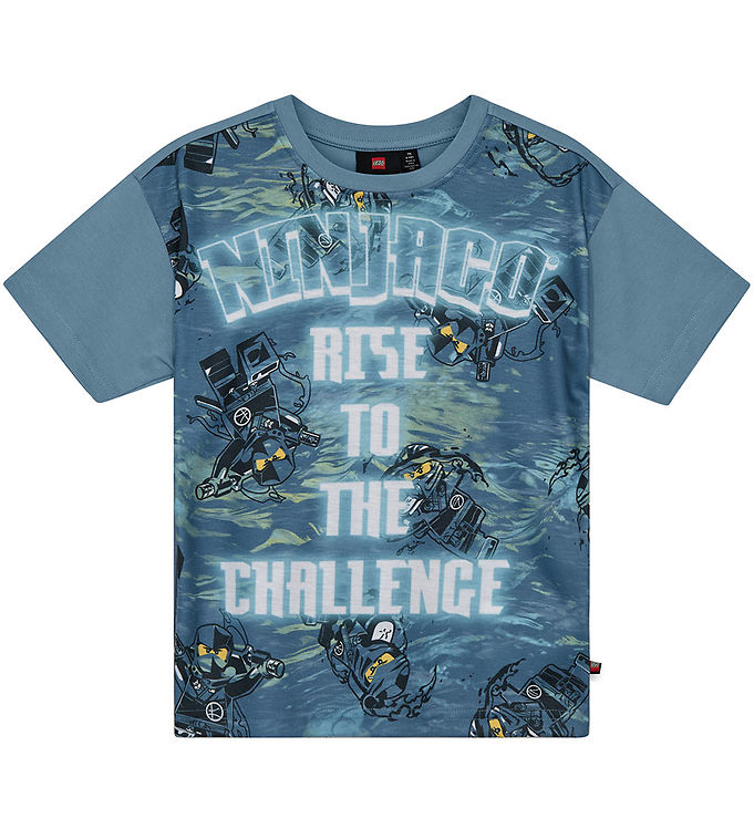 LEGO® Ninjago T-shirt - LwTaffy 308 - Støvet Blå m. Print