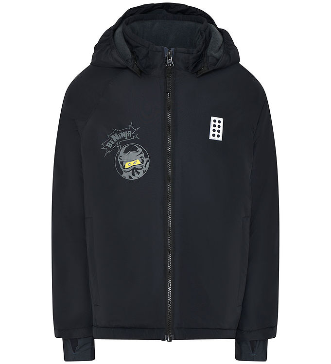 LEGO® Ninjago Vinterjakke - LWJesse 607 - Sort m. Print